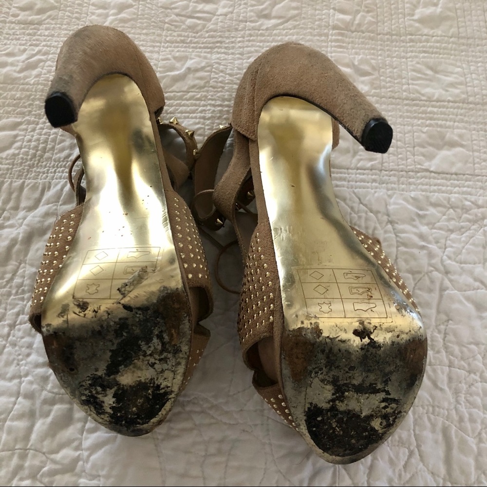 Bebe Suede Studded Heels - Picture 6 of 8